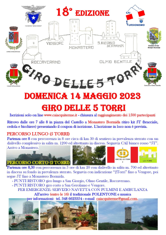 Monastero Bormida | Giro delle 5 Torri (edizione 2023)